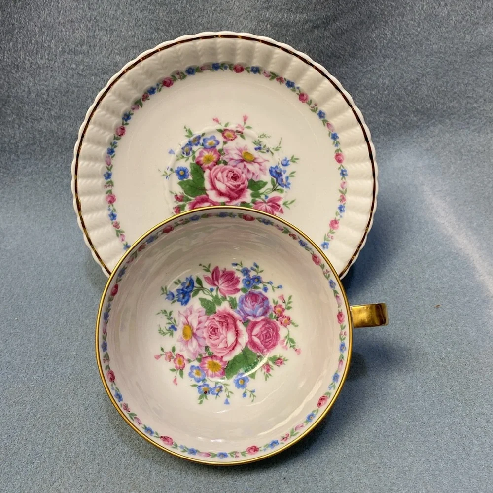 Pink Bernardaud and Co Limoges France Coffee Cup and Saucer